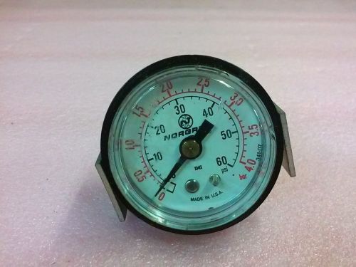 NORGREN 0-4.0 BAR 0-60 PSI Rear Connect Pressure Gauge 341-07