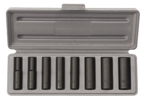 New tekton 4830 1/4&#034; drive deep impact socket set  5.5-12mm  metric  8 sockets for sale