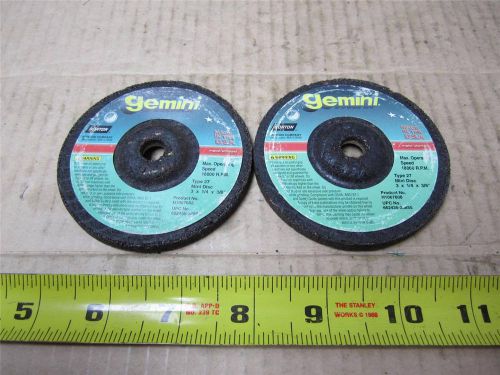 GEMINI TYPE 2 MINI DISC 3&#034; x 1/4&#034; x 7/8&#034; 18000 RPM GRINDING WHEEL