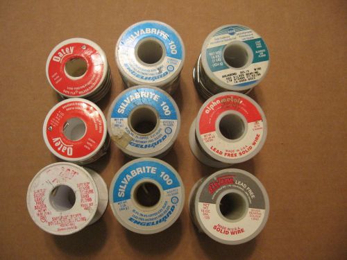 Lead Free Solder, 6 lbs 10.5 Ozs Total on 9 Spools, Silver Solder, Plumbing