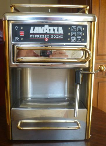 LAVAZZA ESPRESSO POINT ESPRESSO MACHINE - CHROME &amp; GOLD ACCENTS