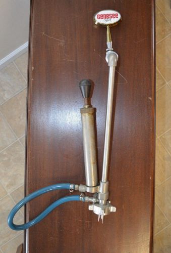 Vintage keg barrel hand pump hose beer tap knob coupler t r, plus gensee handle for sale