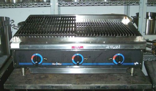 Star Max 3 Burner Counter Top Rock Char Broiler, Natural Gas, Model: 6036CBD