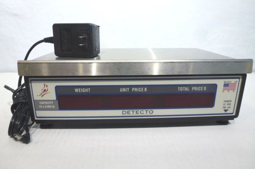 Detecto Price Computing 15 Lb X .005 Lb PC-20 Digital Price Computing Scale