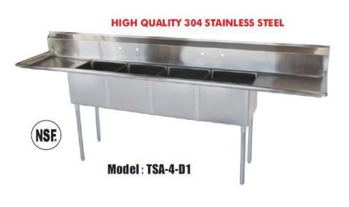 Used Restaurant Equipment - 4 COMPARTMENT SINK - TSA-4-D1 - TURBO AIR