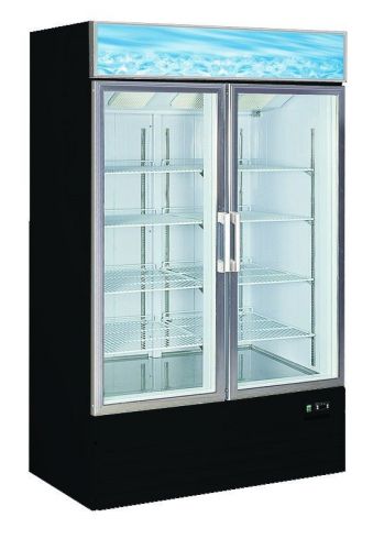 Alamo two glass door freezer merchandiser d768bm2f 36 cu.ft for sale