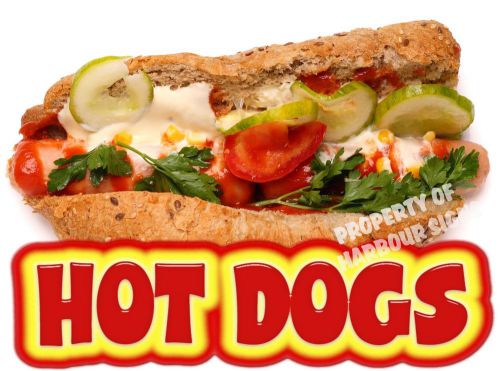 Hot Dogs  Decal 14&#034; Dog Concession Food Truck Van Menu Vinyl Sign Sticker