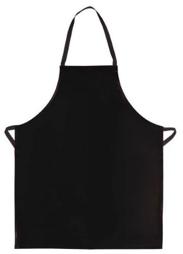 Black Vinyl Bib Apron No Pockets Butcher Craft Restaurant Dishwasher USA New