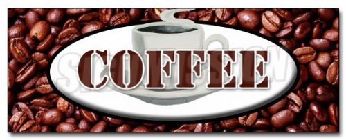 12&#034; COFFEE DECAL sticker shop cafe beans hot java decaf house latte espresso