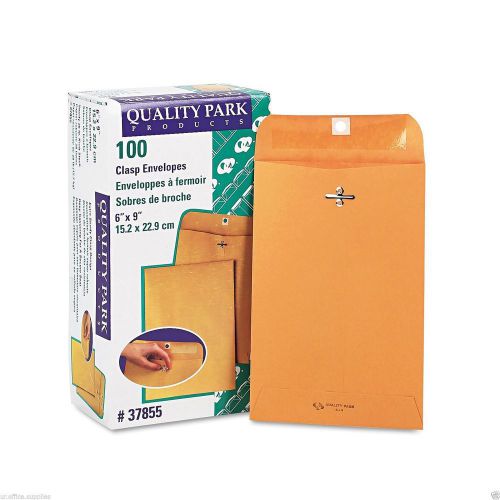 200 BUSINESS ENVELOPES 6x9 Kraft Clasp Manila Shipping Catalog Yellow Brown Flap