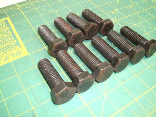 5/8-11 X 2 HEX CAP SCREW BOLT GRADE 8 BLACK FULLY THREADS (QTY 10) #57286