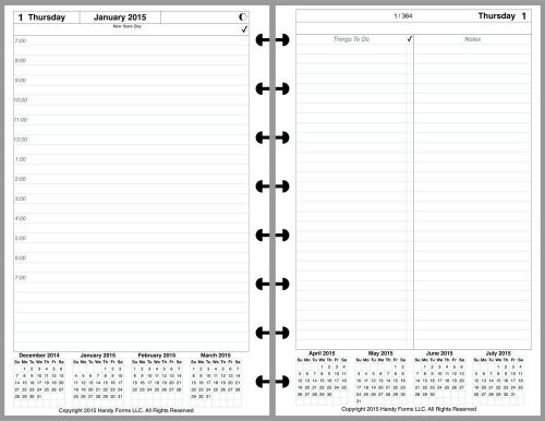 2015 Planner Organizer Daily Monthly 2 Pg Per Day Junior Levenger Staples ARC