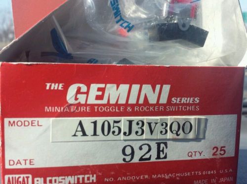 Alcoswitch GEMINI Series miniature TOGGLE SWITCH rocker boxed lot of 25