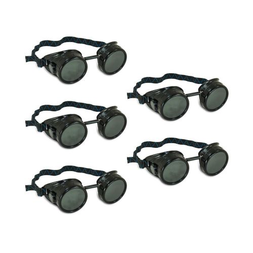 Black steampunk welding cup goggles - 5 pack for sale