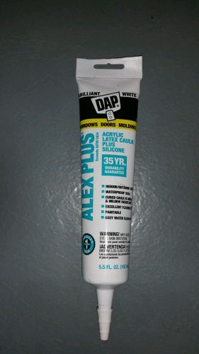 DAP Alex Plus White Flexible Durable Acrylic Latex Caulk Silicon 5.5 oz Lot Of 8