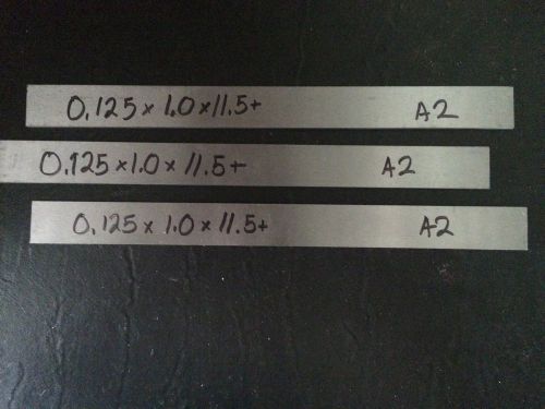 A2 Air Hardening 1/8 X 1 Inch Lot Of Tool Steel Flat Stock, All Over 11.5 Inches