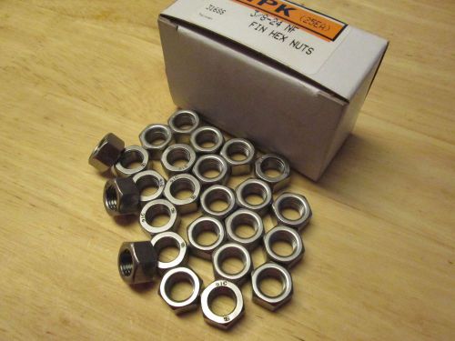 Ipk (25) 3/8-24 316 stainless steel finish nuts     new!! for sale