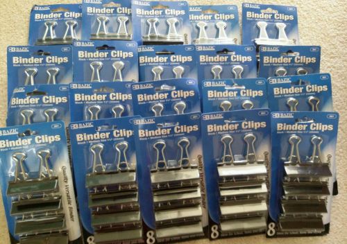 20 Large Binder Clips Black 8 Pack