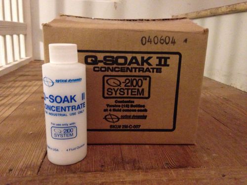 Q-SOAK CONCENTRATE ONE BOX OF Twelve 4oz Bottles OPTICAL DYNAMICS