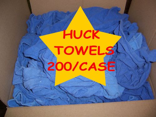 BLUE HUCK CLEANING CLOTH SHOP WINDOW TOWELS WINDOW CLEANING 27# CASE  VERY NICE