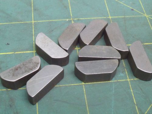 (9) WOODRUFF KEY #B FLAT BOTTOM 5/16 WIDE X 1&#034; FULL DIA #57738