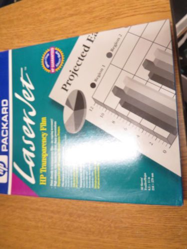 HP 92296T Laser Jet Monochrome Transparency Film 8 1/2&#034; x 11&#034;  75 sheets