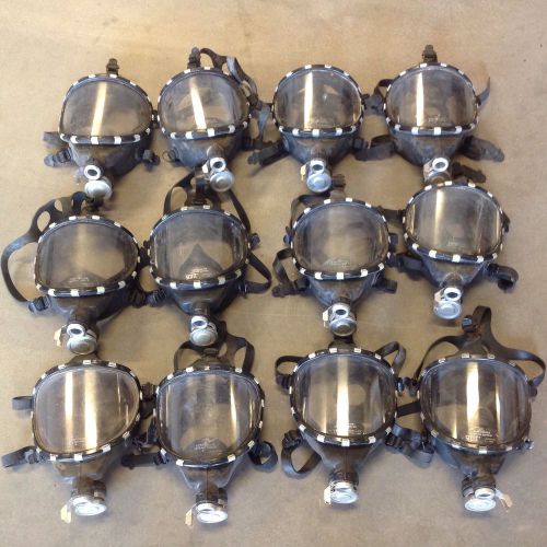 Lot of (12) Scott SCBA Mask Facepiece Pre-Owned Respirator Masks