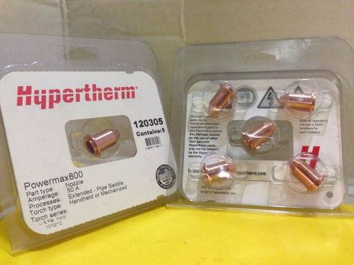 Lot of (2) Pks. of (5) Pcs. each Hypertherm Model 120305 Powermax 800 Free S&amp;H