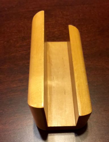 Solid Oak or Pine Wood Business Card Holder Desktop Display