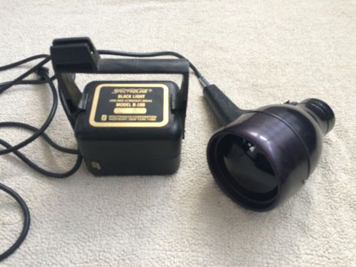 VINTAGE SPECTROLINE BLACK LIGHT--LONG WAVE ULTRAVIOLET (365nm) MODEL B-100