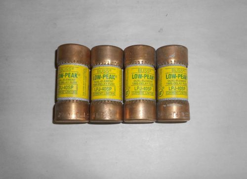 Lot Of 4 Bussmann Buss LPJ-40SP Low-Peak Dual-Element Time-Delay Fuse 40A New NB