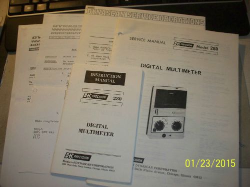 MANUAL B K PRECISION 280 DIGITAL MULTIMETER SERVICE &amp; SCHEMATICS PLUS