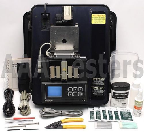 Siecor corning x75 sm mm fiber optic fusion splicer w/ d12 cleaver for sale