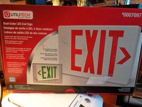 UTILITECH DUAL-COLOR LED EXIT SIGN