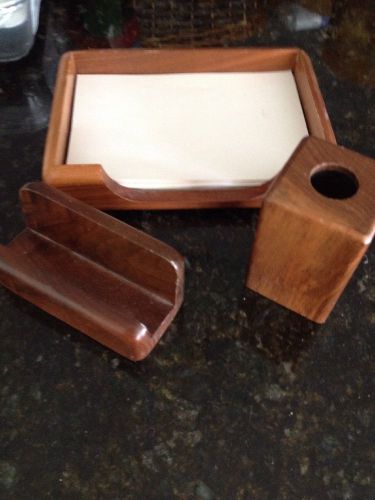 3 Piece Wooden Desk Set