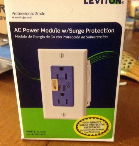 Leviton  47605-acs 15 amp.  ac power module/surge protection,   pro. grade nib for sale