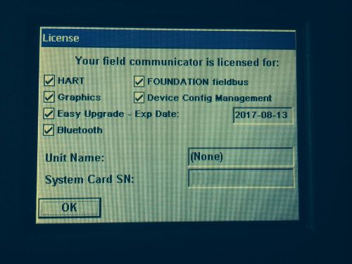 475 Communicator System Card HART/FIELDBUS/VALVELINK/EASY UPGRADE/EXP 2017-08-13