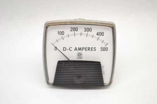 GENERAL ELECTRIC GE 1707-102 0-500 D-C AMPERES PANEL METER B492263