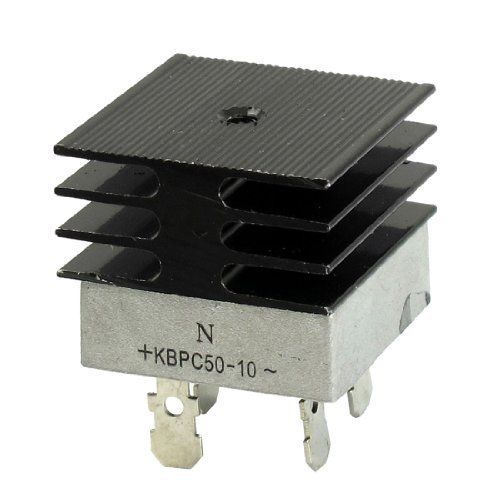 Kbpc50-10 50a 1kv single phase bridge rectifier half-wave white w heatsink for sale