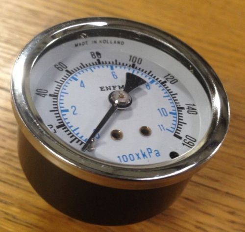 Air Pressure Gauge 0-160 PSI, 2&#034;, Center Back Mount, 1/4&#034;NPT, brass connection