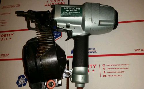 Hitachi Coil Nailer 2 1/2&#034; Siding Fence Hardie Board Cedar Nail Gun Deck NV65AH