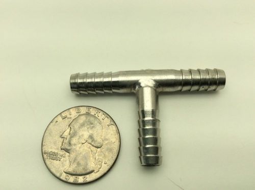 1/4&#034; to 1/4&#034; food grade stainless steel hose barb fitting for sale