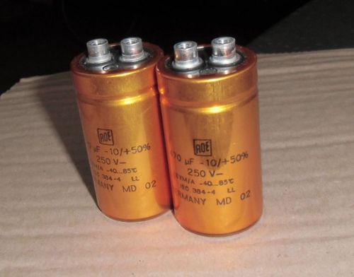 Hi-fi electrolytic capacitor roe ( iec384-4 ) 470uf 250v 35*65mm gold #j27 lx for sale