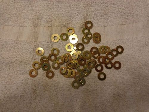 1/4&#034; yellow zinc finish sae thru-hardened flat washer (qty 68) for sale