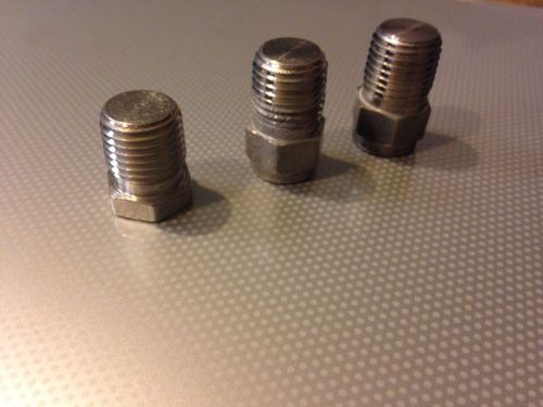 1/4&#034; NPT Stainless Steel Male Hex Head Plug Pipe Fitting