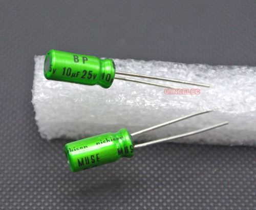 5pcs 10uF 25V Nichicon Muse ES BP BI-POLARIZED  Electrolytic Capacitor