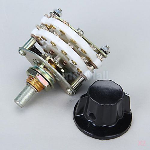 2pcs 4P-5T 4 Pole 5 Position Ceramic Rotary Switch RF Power