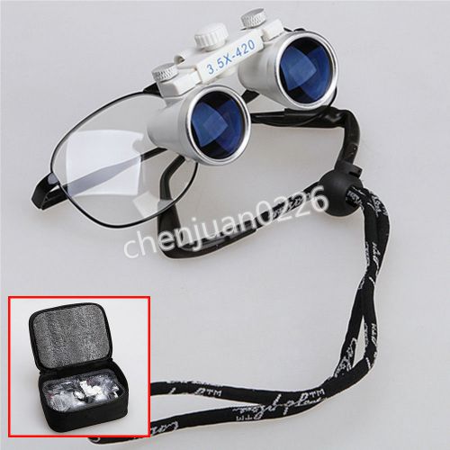 New Dental Dentist Surgical Binocular lens Magnifier Loupes/Glasses 3.5X 420mm