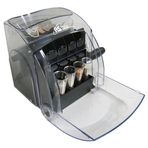 Royal Sovereign Sort &#039;N Save Manual Coin Sorter, Black/Clear (QS-1)