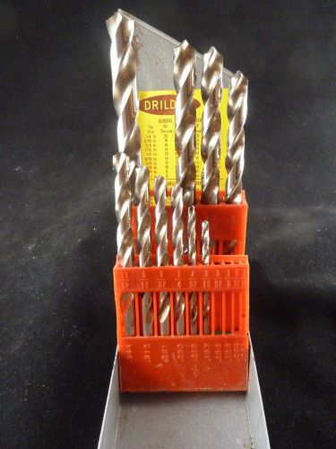 Drildex - Triumph Twist Drill Co. USA - 10 of a 15 Bit Set - Used